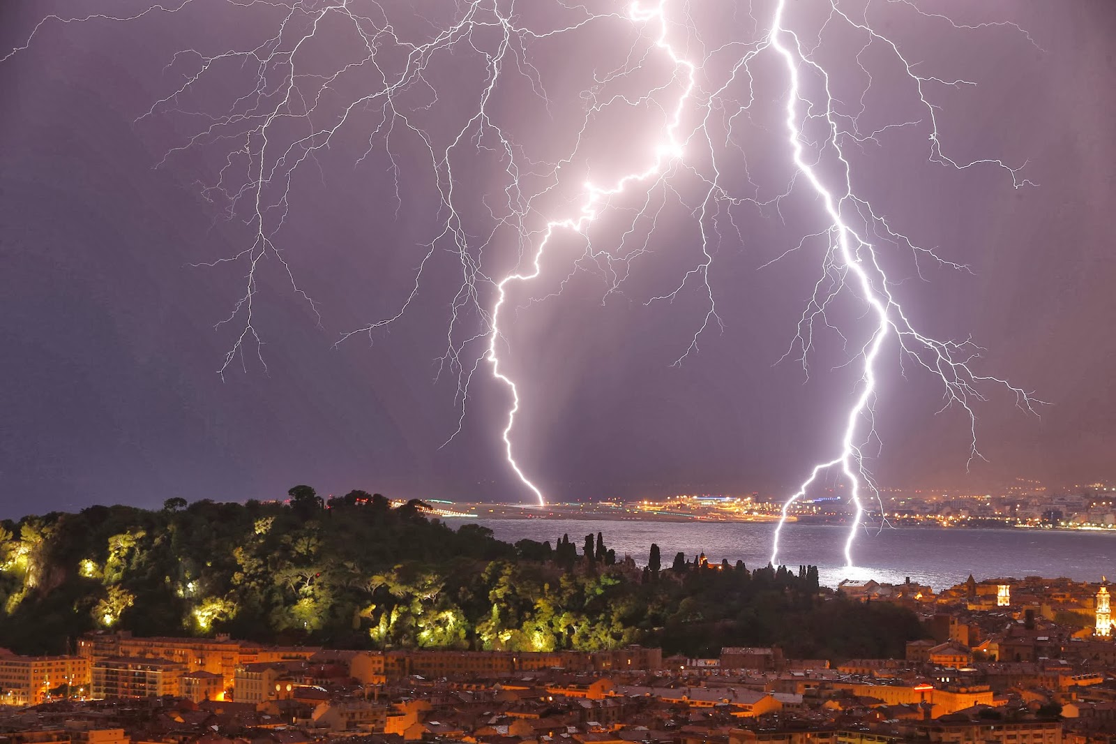 Flashes of Lightning in Sky Images Archival Store