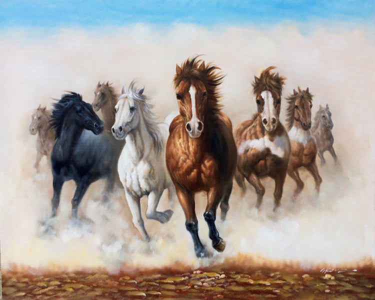 Pinturas de cavalos selvagens