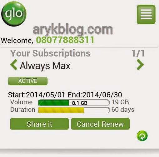 How to Share Glo Data Plan Free Premium ArykSTORE AP iVTemplates