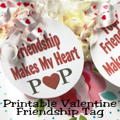 If you need a quick Valentine gift, this printable valentine tag is the perfect answer. Simply attach to a bag of popcorn, a soda pop, or a packet of Pop rocks for a fun friend valentine gift in no time.