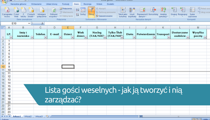 Lista Gości Weselnych Jak Ją Tworzyć I Nią Zarządzać Szalona