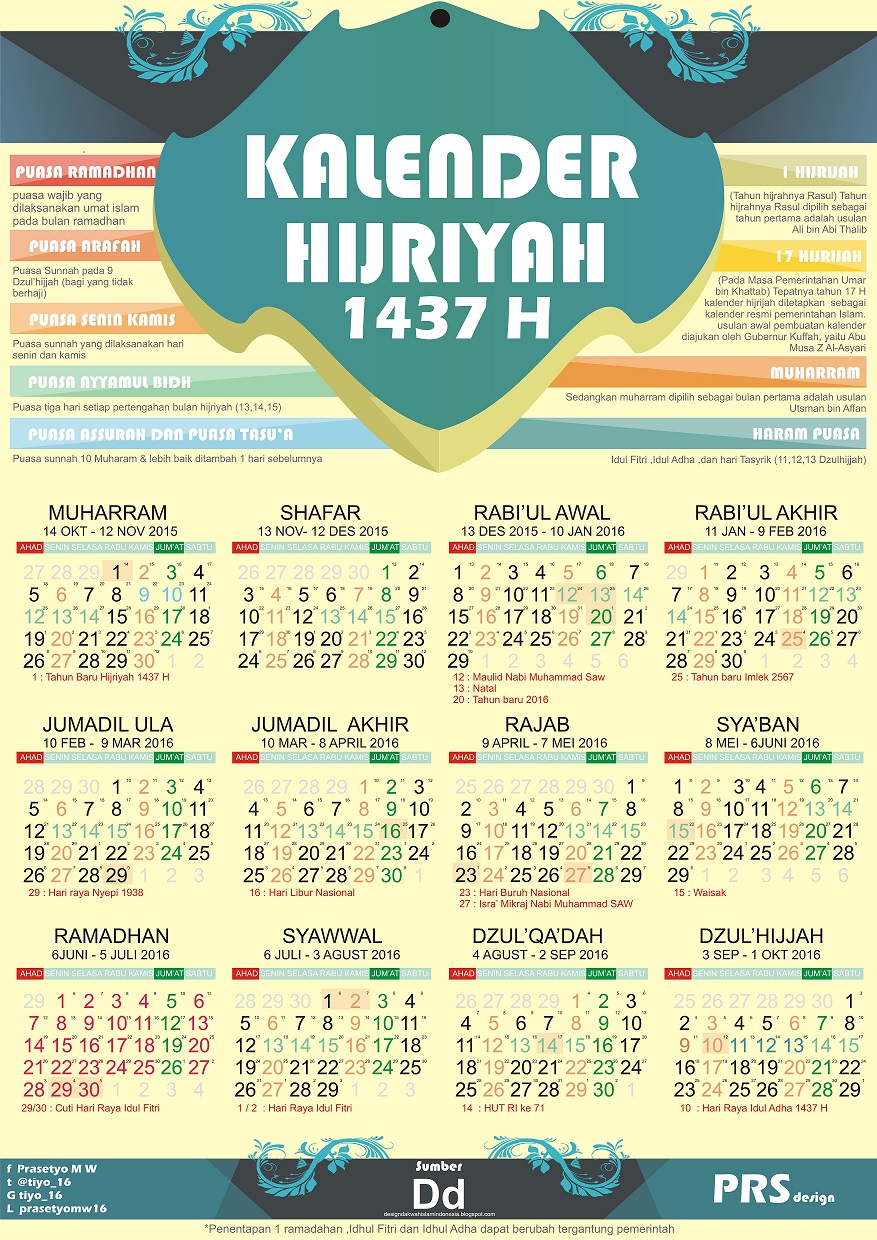 MultimediaCyber: Download Kalender 1437 Hijriyah