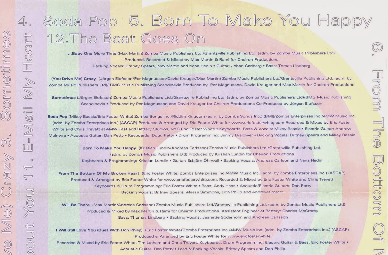 Broken Back Baby One More Time Paroles the-records-lover: Britney Spears – … Baby One More Time [album] 12 janvier  1999