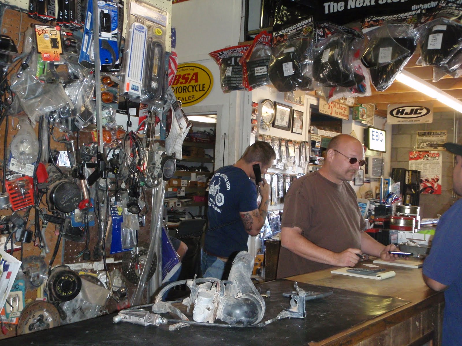 "The Many (Mis) Adventures of DR N" Bob's Used Motorcycle Parts (Emporium), and other sundry items.