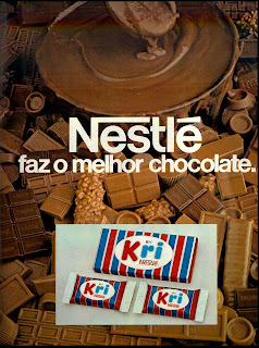 propaganda chocolate Kri -1979. 1979.os anos 70; propaganda na década de 70; Brazil in the 70s, história anos 70; Oswaldo Hernandez; 