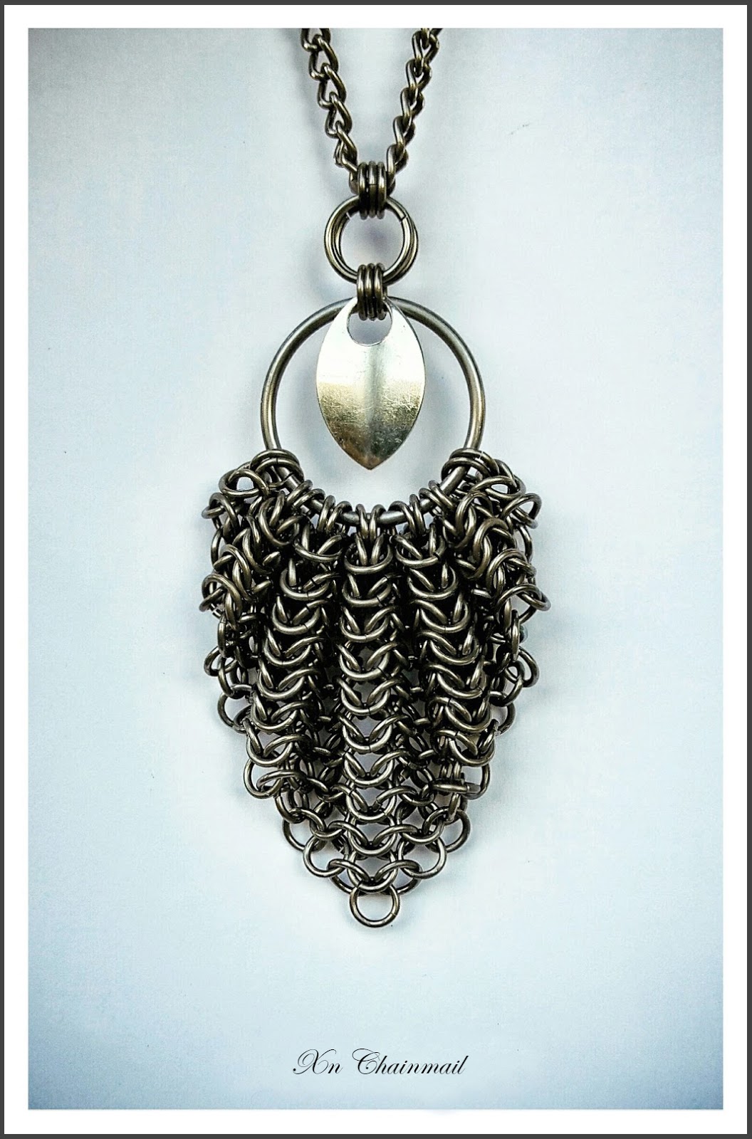 Xn Chainmail Handmade Ruffled Chainmail Pendant