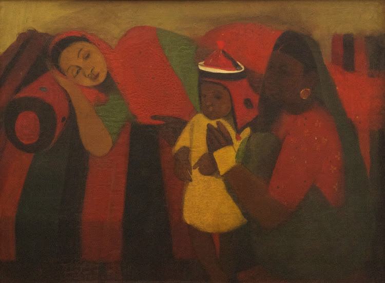 Resting by Amrita Sher-Gil (Oil on Canvas) - 1940