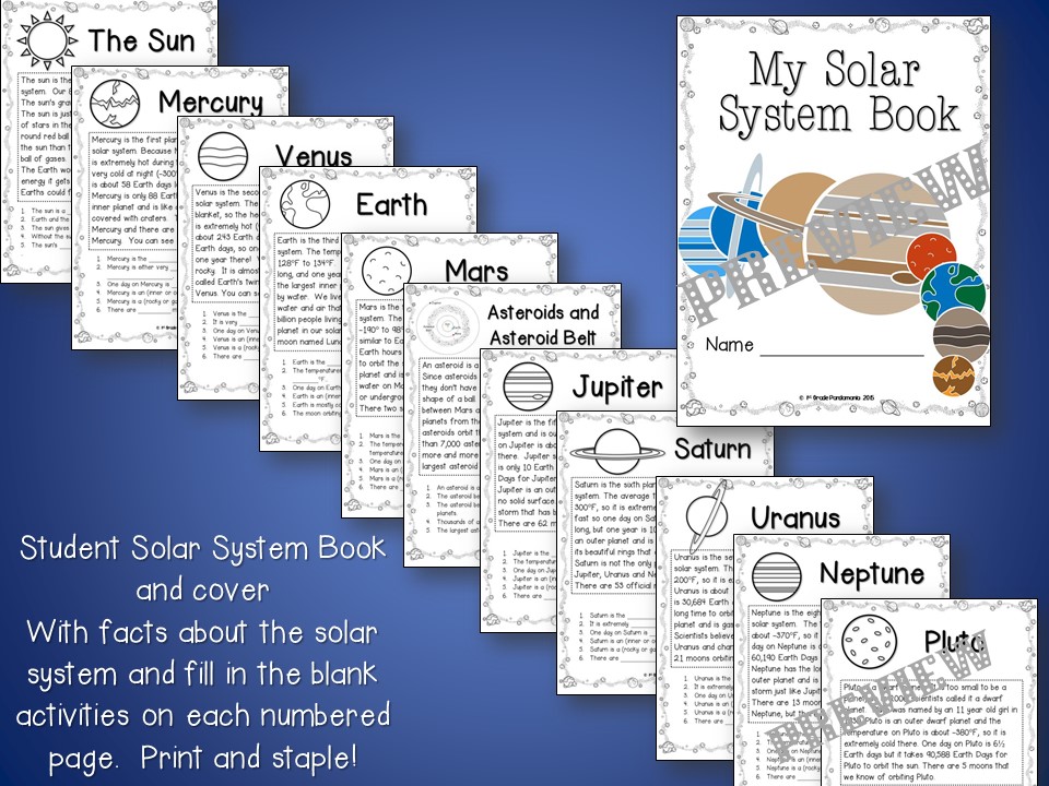 Solar System Activities | 1st Grade Pandamania