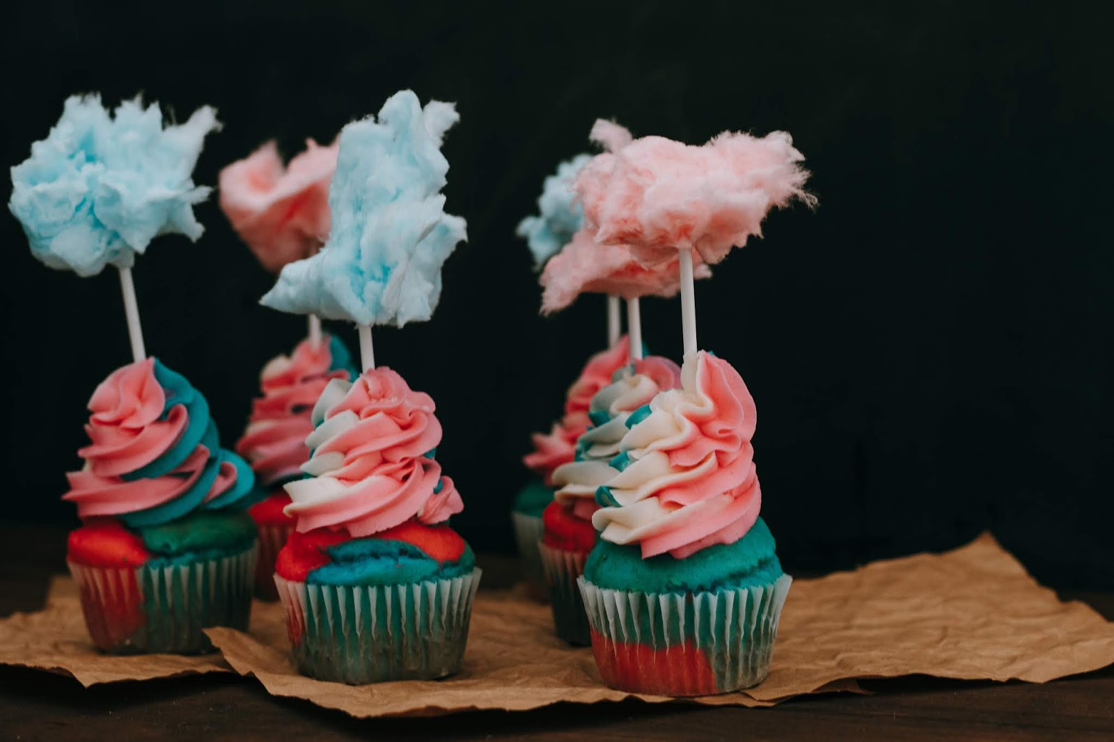 Colorful Cupcakes With Cotton Candy Clouds Spoonful