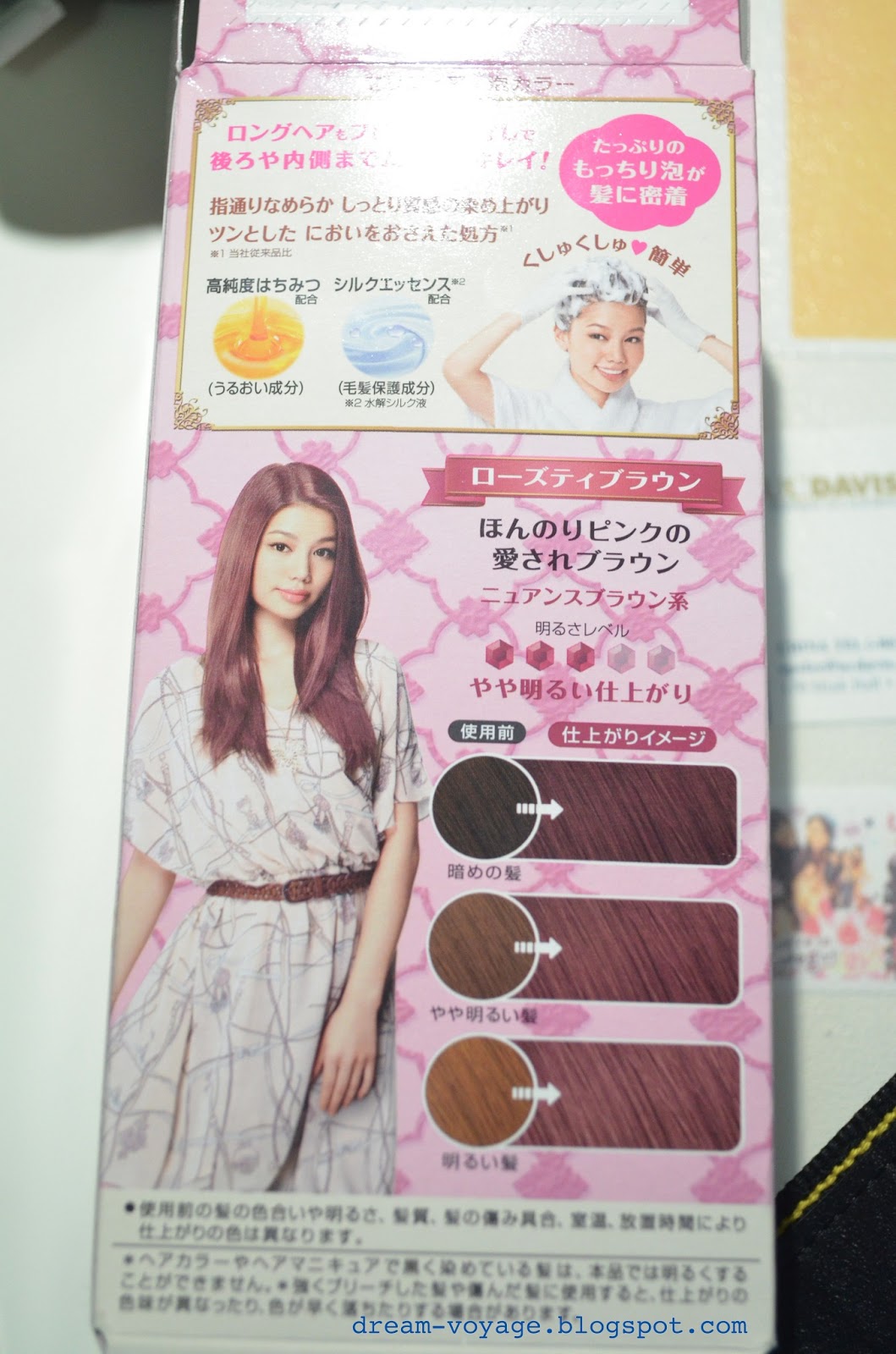 Dream Voyage Liese Prettia Foaming Hair Dye (Rose Tea Brown) Part 2