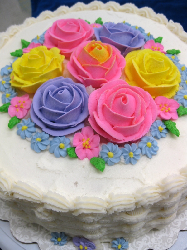 Adventures in all things food Final Cake Class Wilton Flowers & Cake