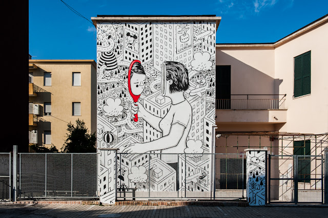 Our buddy Millo was part of this year's Memorie Urbane Street Art Festival which is currently taking place on the streets of Gaeta in Italy.