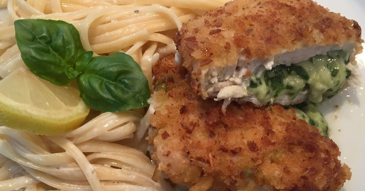Claudia&amp;#39;s Küche: Gefüllte Hähnchenbrust in Brezelpanade mit Pasta und ...