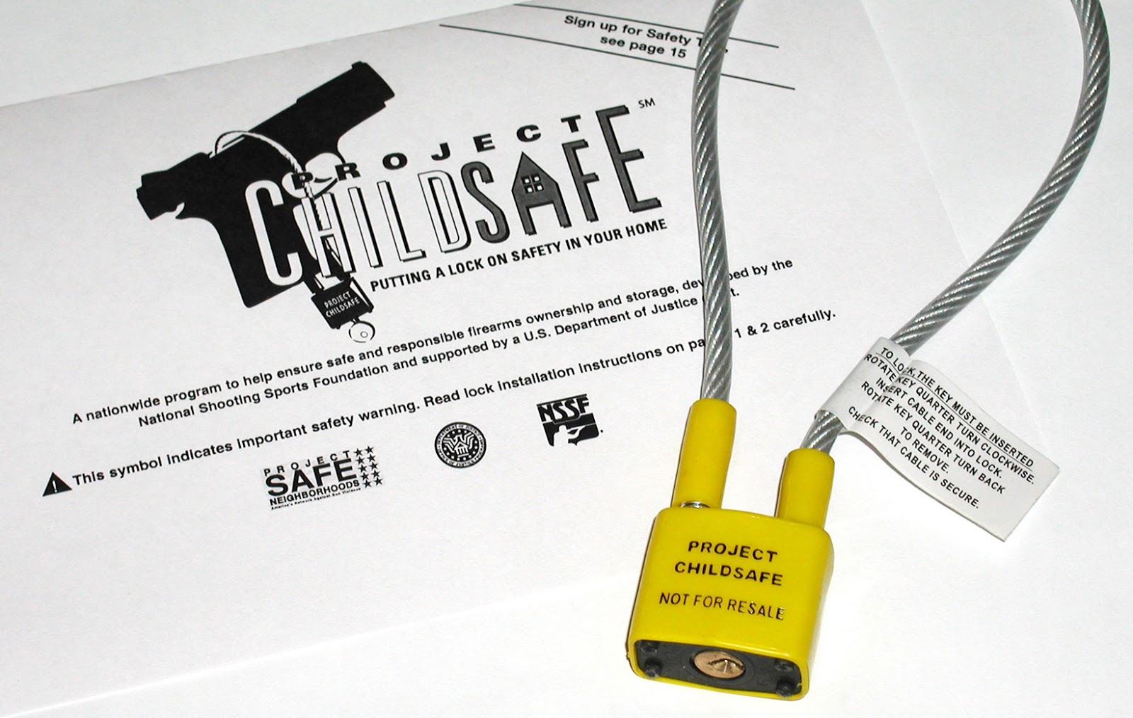 Project ChildSafe Free Gun Lock And Child Safety Kit