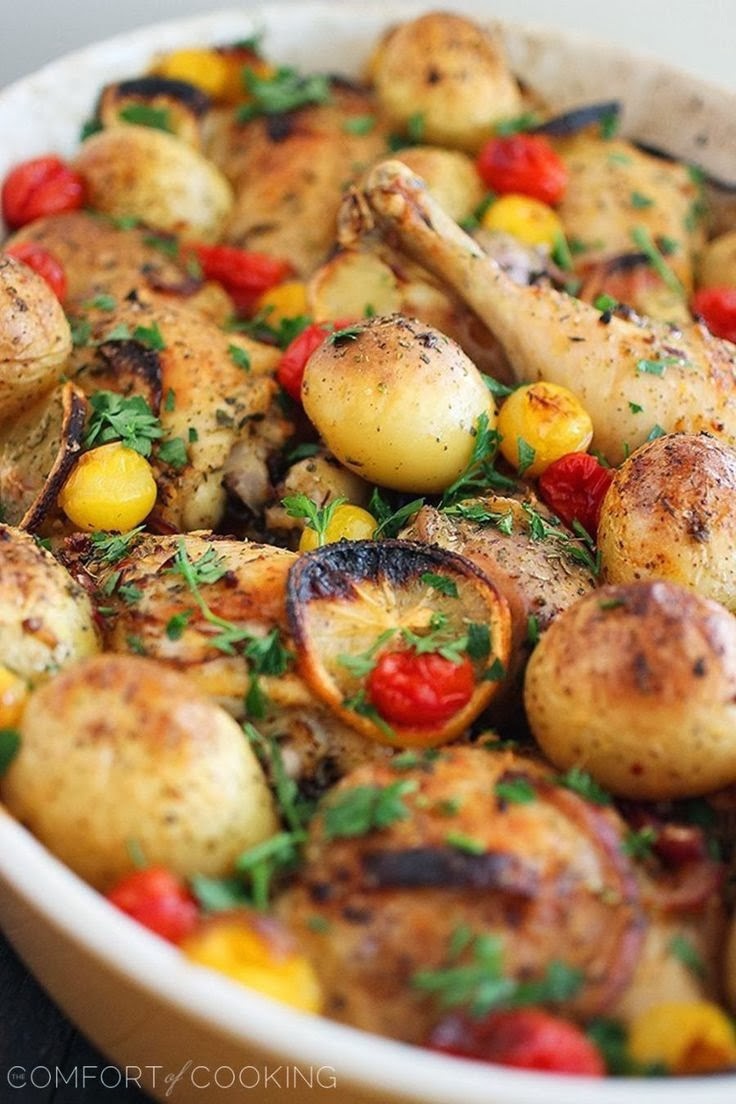 Gina's Italian Kitchen: Roasted Lemon Chicken with Tomatoes and Potatoes