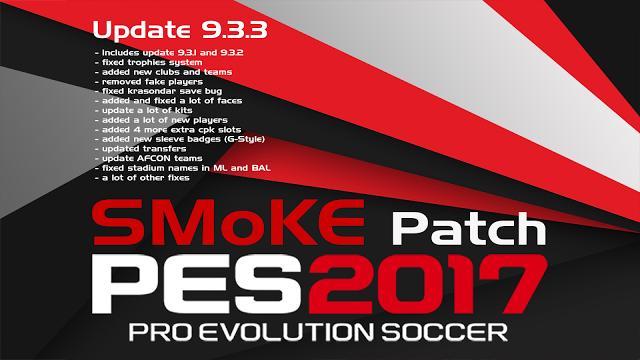 Update Patch PES 2017 dari SMoKE V9.3.3