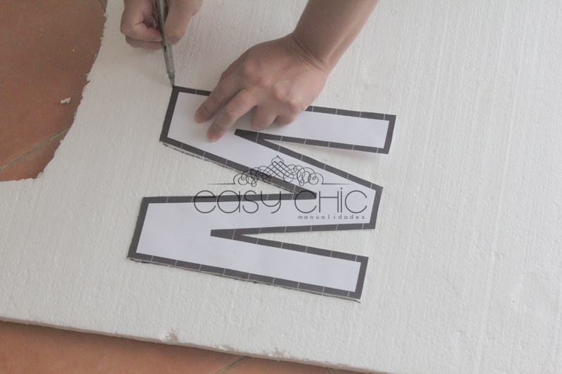 Letras de poliespan con lana