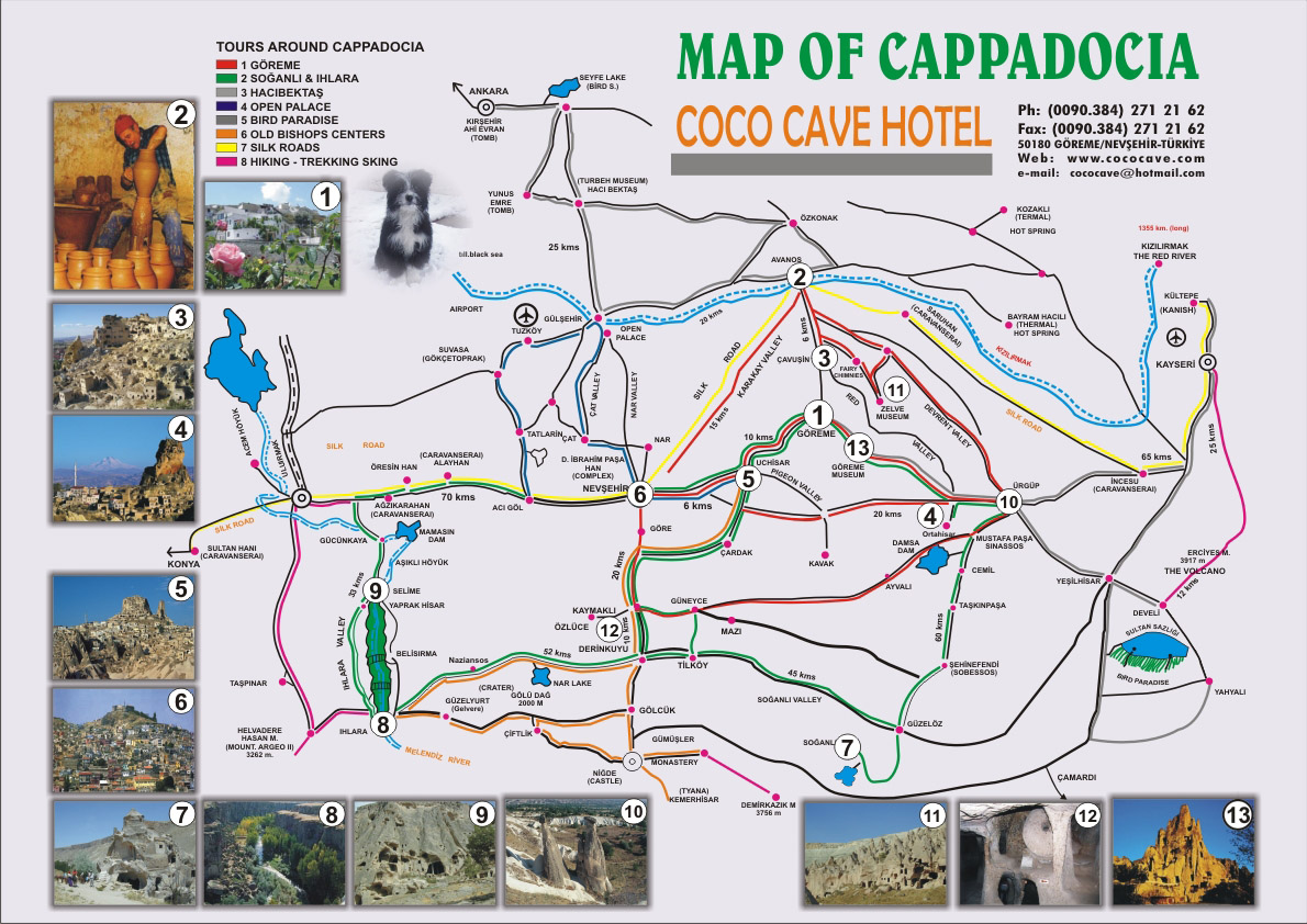 Каппадокия на карте турции