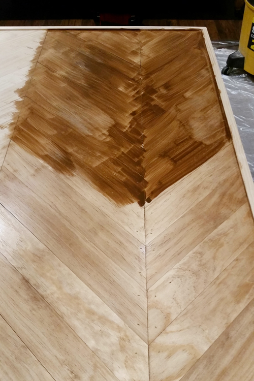 Beautiful DIY Herringbone Pattern Headboard Modern Natural Style