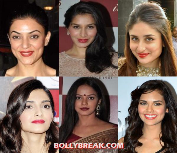 Leading ladies with red lips - Bold red Lips