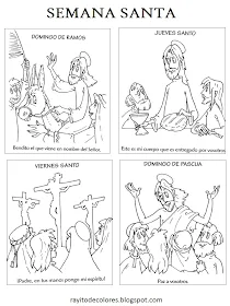 Semana Santa dibujo para colorear