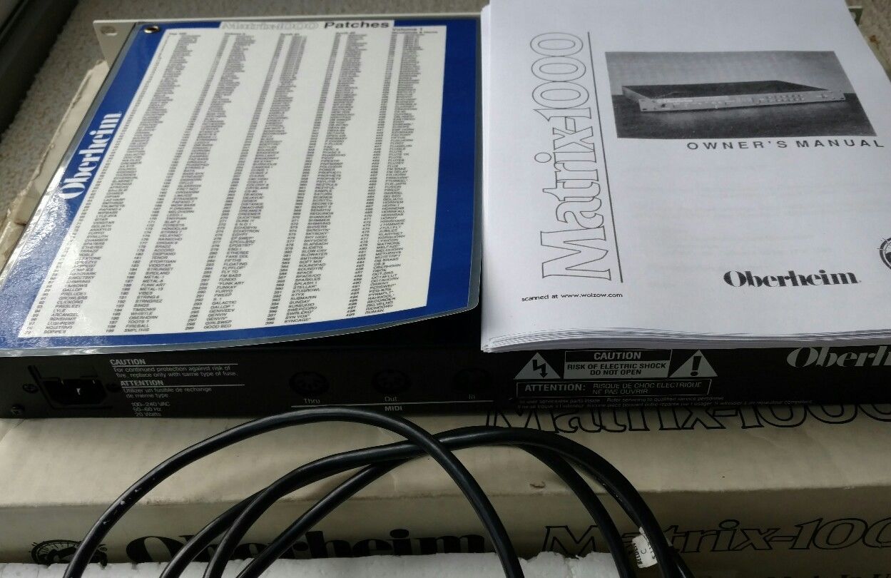 MATRIXSYNTH: White Oberheim Matrix-1000 Synthesizer with Original Box