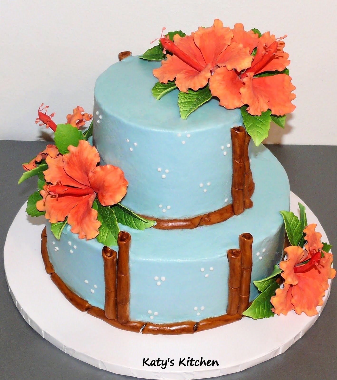 Katy's Kitchen Tropical Bridal Shower Cake