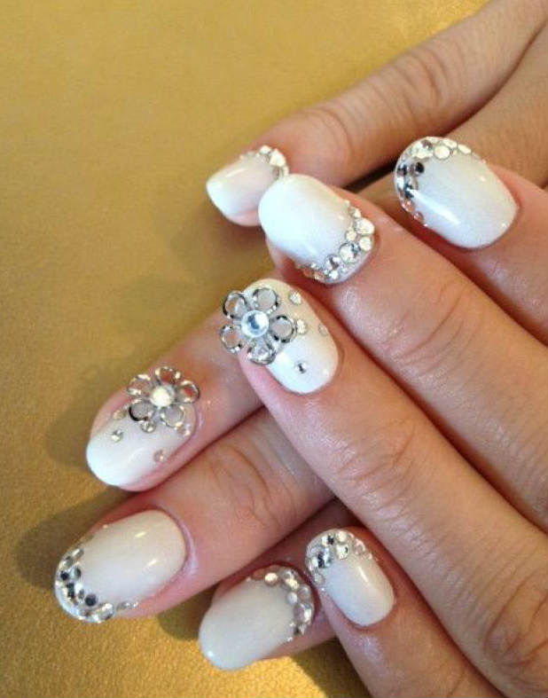 Designs Art Nail Polish White Flowers Nail Designs Art No 08