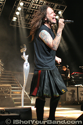 davis jonathan skirt korn band pants live scottish january wear been singer lead known music problem