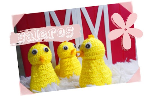 Salero de pollito a crochet