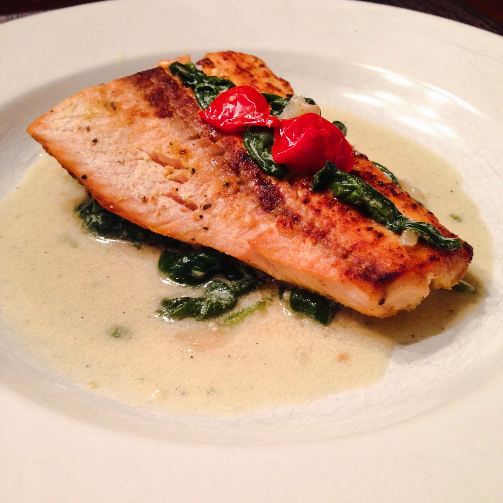 Greek Yogurt Creamed Spinach & Pan Seared Salmon The Life of a