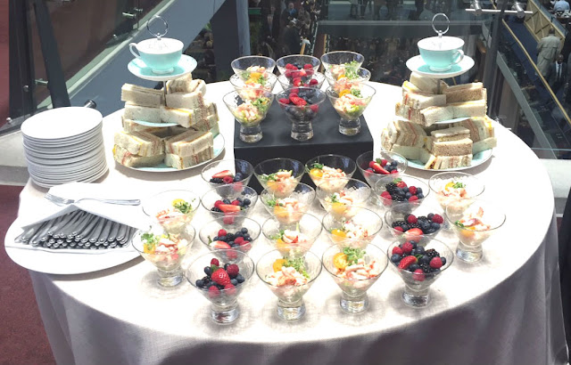 Afternoon tea table setting at Panoramic Restaurant Ascot