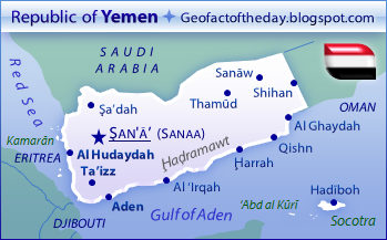 GeoFact of the Day Blog's map of Yemen