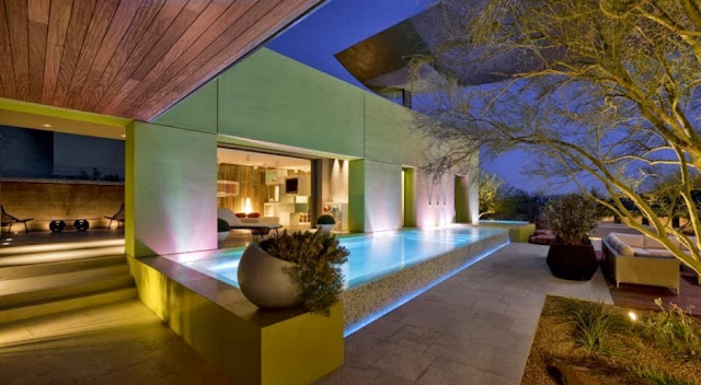 modern pool garden lounge