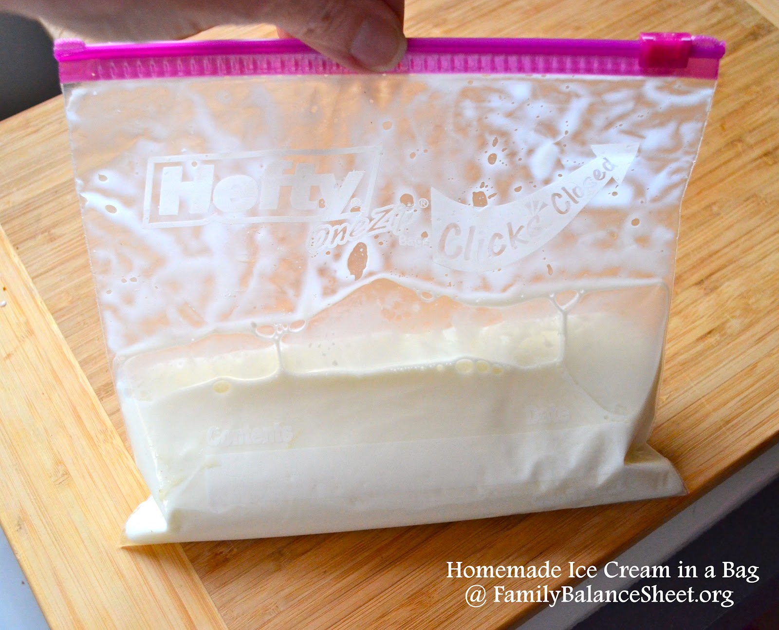 Homemade Ice Cream In A Bag Family Balance Sheet Homemade Ice Cream In A Bag