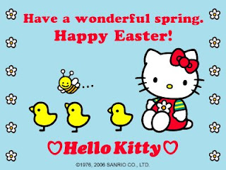 Hello Kitty Happy Easter picture e-card