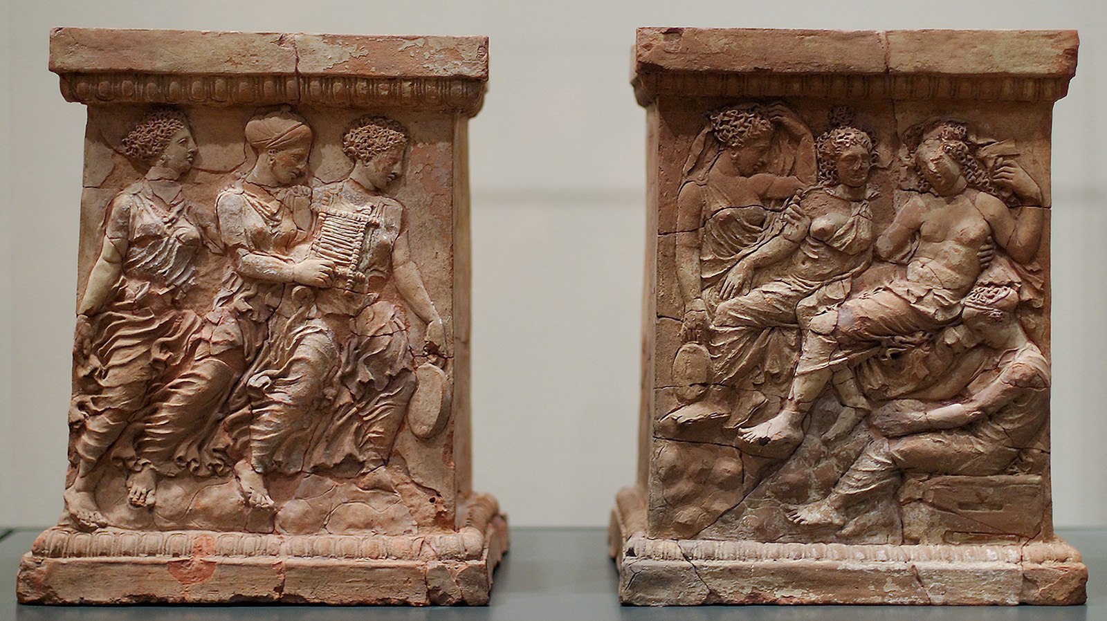 Rome Pair of Altars with relief-scenes of the death of Adonis ca. 