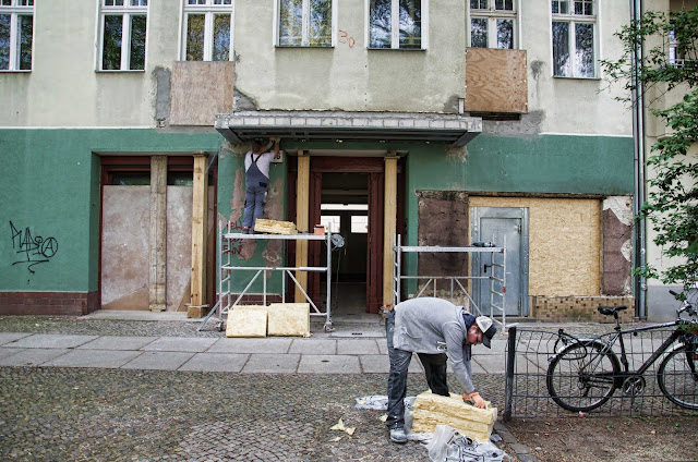 Baustelle Erker Unterfangung, Triftstraße 46, 13353 Berlin, 23.04.2014