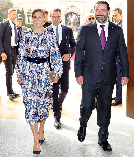 Crown Princess Victoria and Prime Minister Saad Hariri attended the conference Lebanon Multi-Stakeholder SDG Forum at Grand Serail