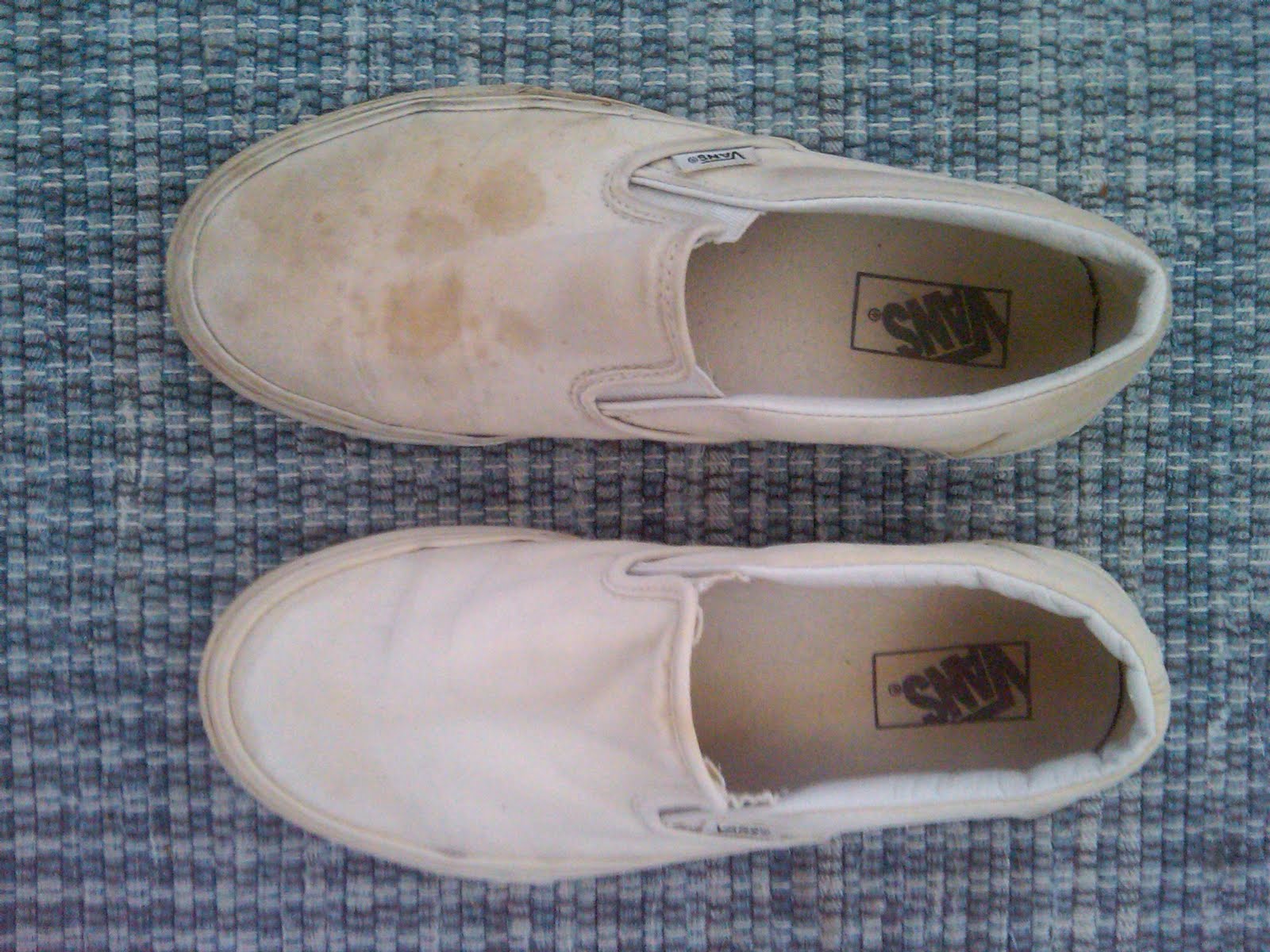 how to clean your white slip on vans