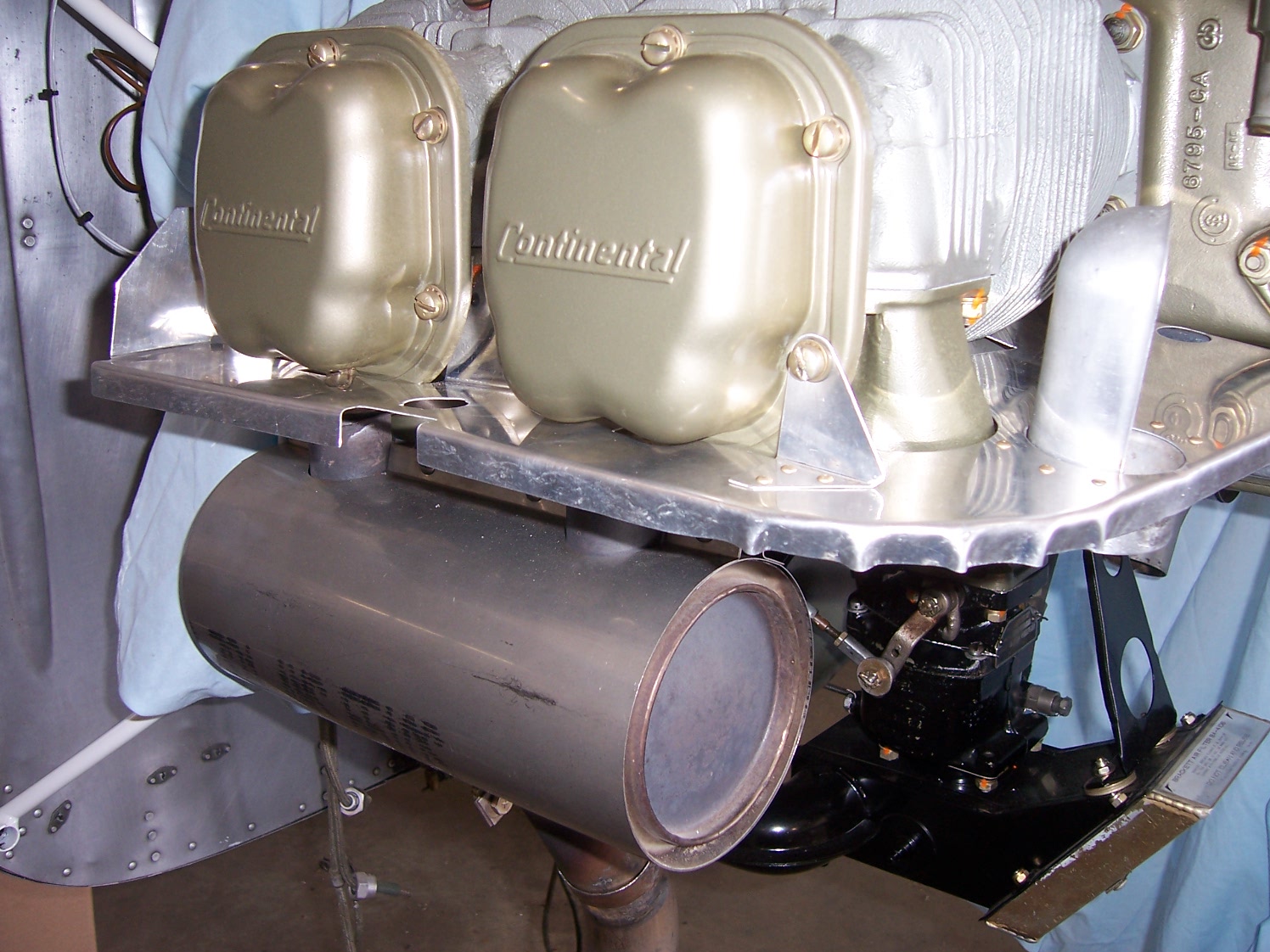 N2496N, '47 Cessna 120: Engine baffling.
