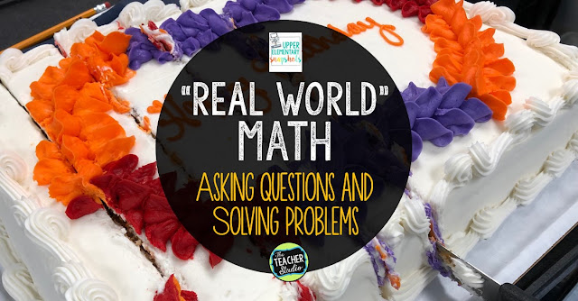 Real word problem solving is so important and helping students ask math questions, use math practice standards, and apply problem solving strategies is key.  Third grade math, fourth grade math, math word problems, project based learning