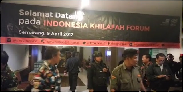 Didukung Banser dan Sejumlah OKP Polisi Akhirnya Berhasil Bubarkan Forum Pendukung Khilafah di Semarang