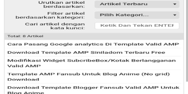 Cara Membuat Sitemap/Daftar Isi Blog Valid AMP HTML