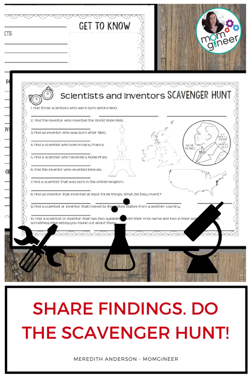 Research Project For Kids Study A Famous Scientist Or Inventor Momgineer