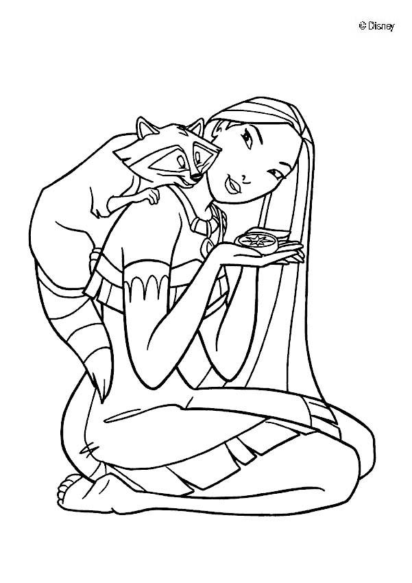 Desenhos de Pocahontas para colorir, pintar, imprimir!