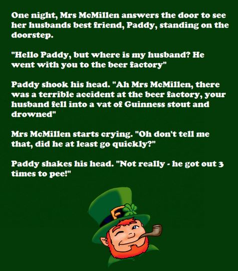 funny st patricks day one liners