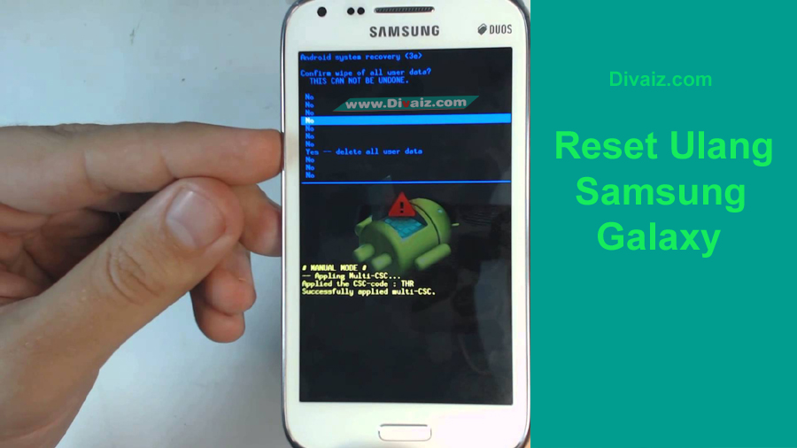2 Cara Reset Ulang HP Samsung Galaxy Paling Mudah Berhasil 100%