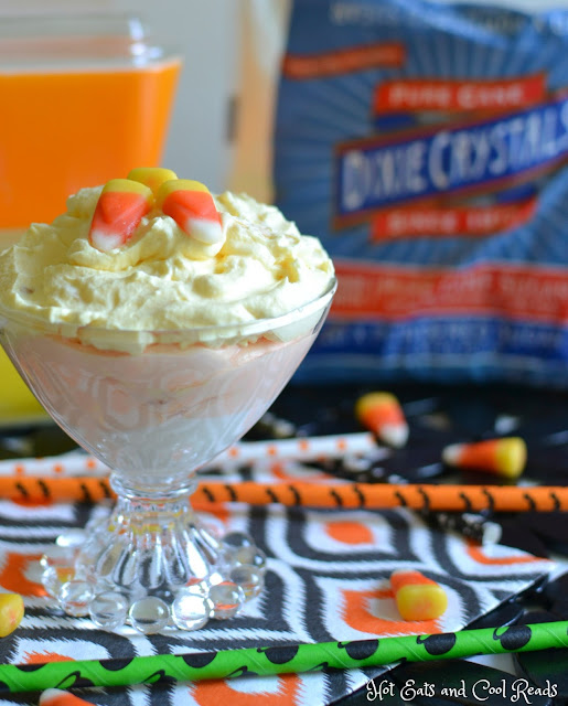 The perfect fruity dessert for any Halloween celebration! The kids love it, and even the adults too! Individual Candy Corn Fruit Salad Dessert Recipe from Hot Eats and Cool Reads