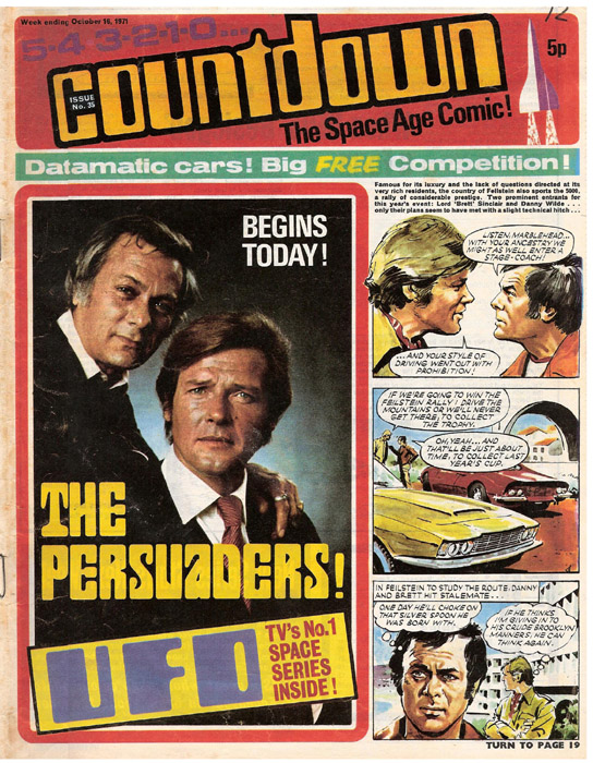 The Persuaders Danny Wilde Brett Sinclair drawing | Poster